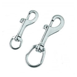 Mousquetons et anneaux - Mousqueton Double Inox 90mm - Diving Equipement -  Diving Equipement