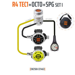 Détendeur R4 - TEC1 avec octopus et manomètre- TECLINE  - Tecline