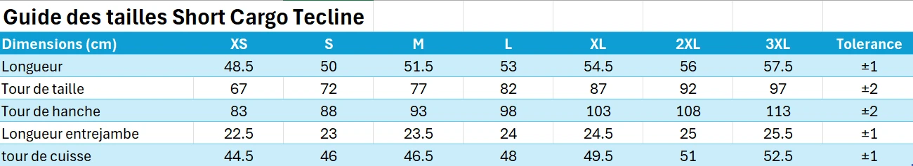 Short Cargo - TECLINE  - Tecline